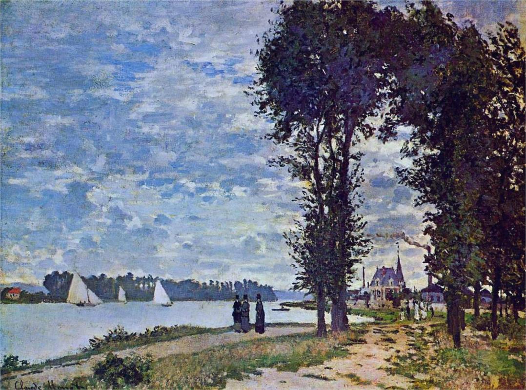 The Banks of the Seine at Argenteuil, 1872 - Claude Monet Paintings